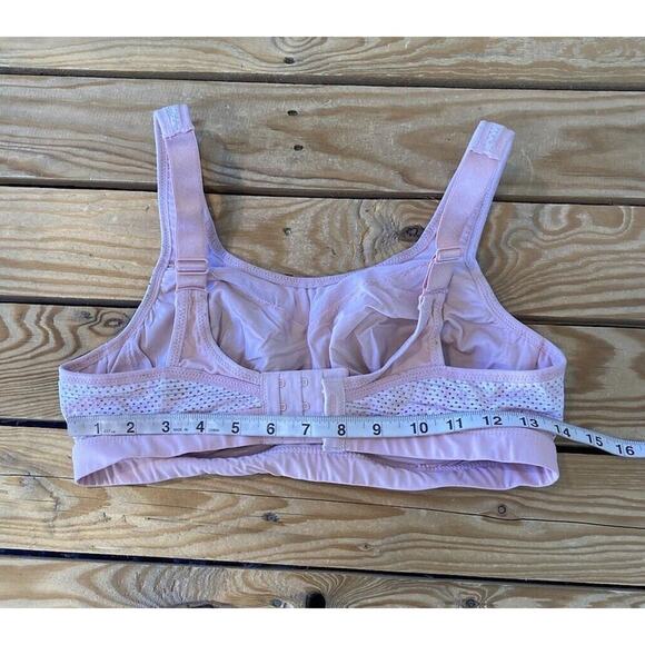 Glamorise Sport Back Clasp Sports Bra Size 36C Women’s Pink - Picture 6 of 6